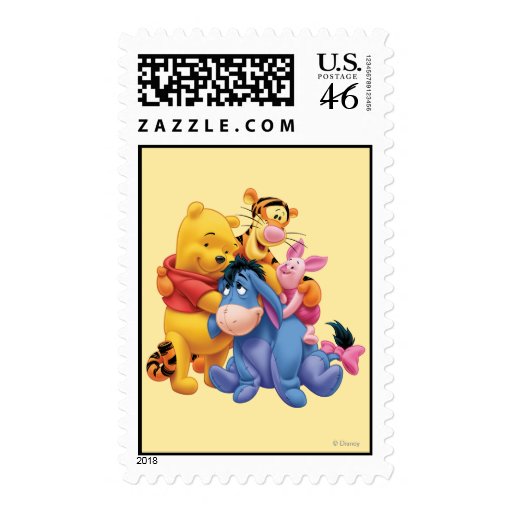 Pooh & Friends 5 Postage Stamp