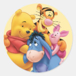 Pooh & Friends 5 Round Stickers