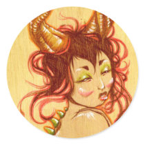 Pooka Devil Girl Sticker
