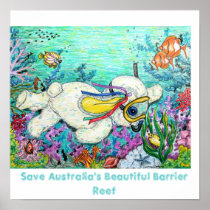POOKY DIVE, Save Australia's Beautiful Barrier ... Posters