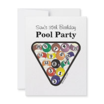 Pool Ball Rack invitations