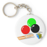 Pool Balls and Stick Keychain