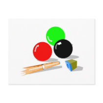 Pool Balls and Stick postcards