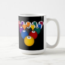 Pool Balls: Billiards: Coffee Mug: Pool Balls