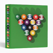 Pool Balls / Billiards: Custom Binder