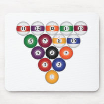 Pool Balls / Billiards: Mousepad