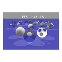 Pool Balls (Blue) (print) by Derethman Pool Balls (Blue) (print)