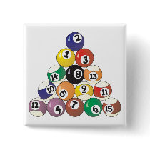 Pool Balls Pinback Button