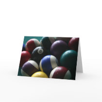 Pool balls cards