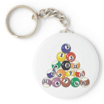 Pool Balls Keychain