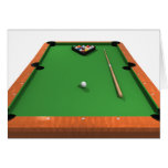 Pool Balls on Green Felt Billiards Table: Cards