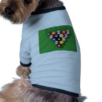 Pool Balls on Green Felt: Dog T-shirt