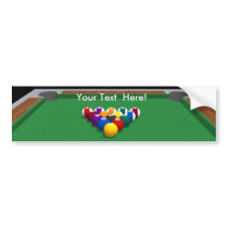 Pool Balls on Table: 3D Model: bumper stickers