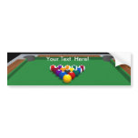 Pool Balls on Table: 3D Model: Bumper Sticker