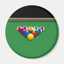 Pool Balls on Table: 3D Model: Magnets