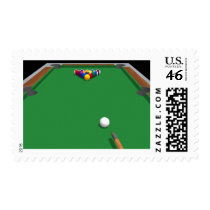 Pool Balls on Table: 3D Model: postage by spiritswitchboard Pool Balls on Table: 3D Model: postage