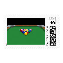 Pool Balls on Table: 3D Model: postage by spiritswitchboard Pool Balls on Table: 3D Model: postage