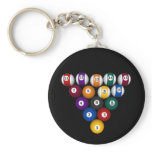 Pool: Billiard Balls: Billiards: Keychain