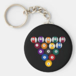 Pool: Billiard Balls: Billiards: Keychain