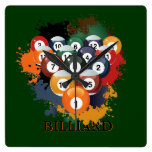 Pool Billiard Balls Wall Clock