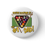 Pool/Billiards #1 Dad Father's Day Gift buttons