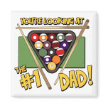 Pool/Billiards #1 Dad Father's Day Gift magnets