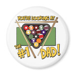 Pool/Billiards #1 Dad Father's Day Gift magnets