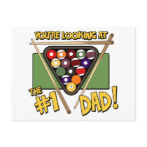 Pool/Billiards #1 Dad Father's Day Gift Post Cards