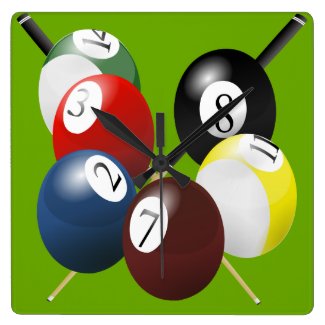 Pool / Billiards Clock