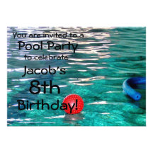 Pool Birthday Party Invitation