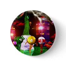 Pool boys and girls Art by Lenny Pinback Button