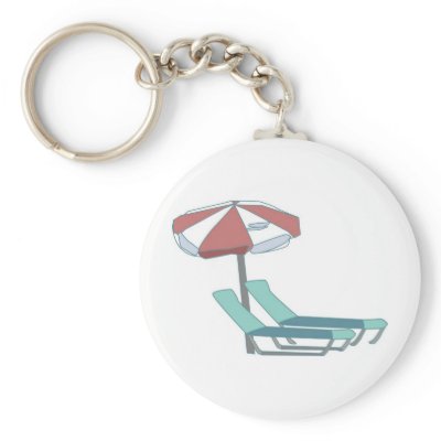Pool Chairs and Umbrella Key Chains