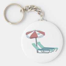 Pool Chairs and Umbrella Key Chains
