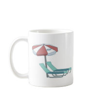 Pool Chairs and Umbrella Mug