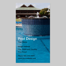 Pool Design Business Card business cards