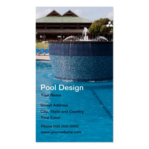 Pool Design Business Card (front side)