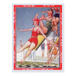 Pool Fun Vintage Post Card
