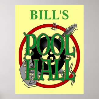 Pool Hall, BILL'S print