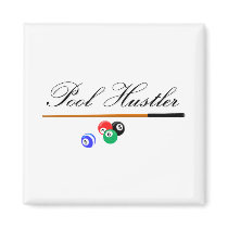 Pool Hustler Fridge Magnet