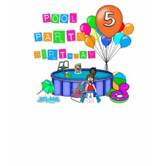 Pool Party 5th Birthday shirt