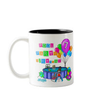 Pool Party 7th Birthday Mugs