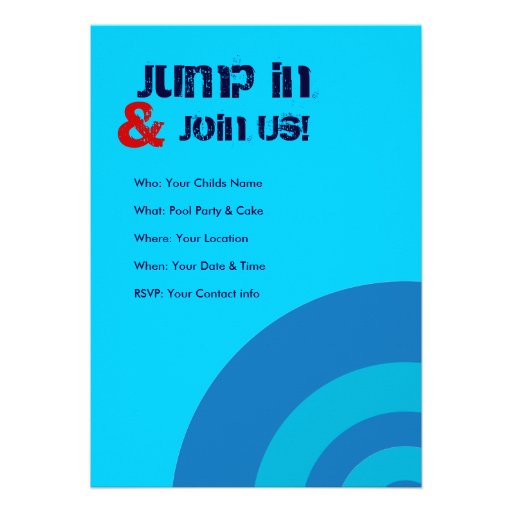Pool Party & Beach Invitation