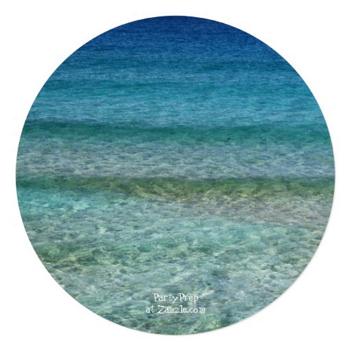 Pool Party Beach Party Water Round Invitation