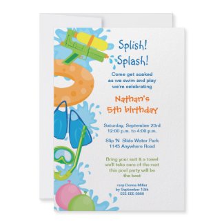 Pool Party Birthday Invitation invitation