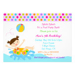 Pool Party Birthday Invitations