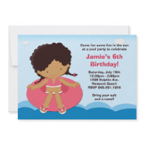 Pool Party Birthday Party Invitation