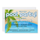 Pool Party Celebration Invitations