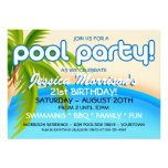 Pool Party Celebration Invitations