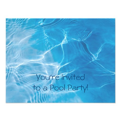 Pool Party Custom Invitation (front side)