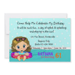 Pool Party Girl Personalized Invite